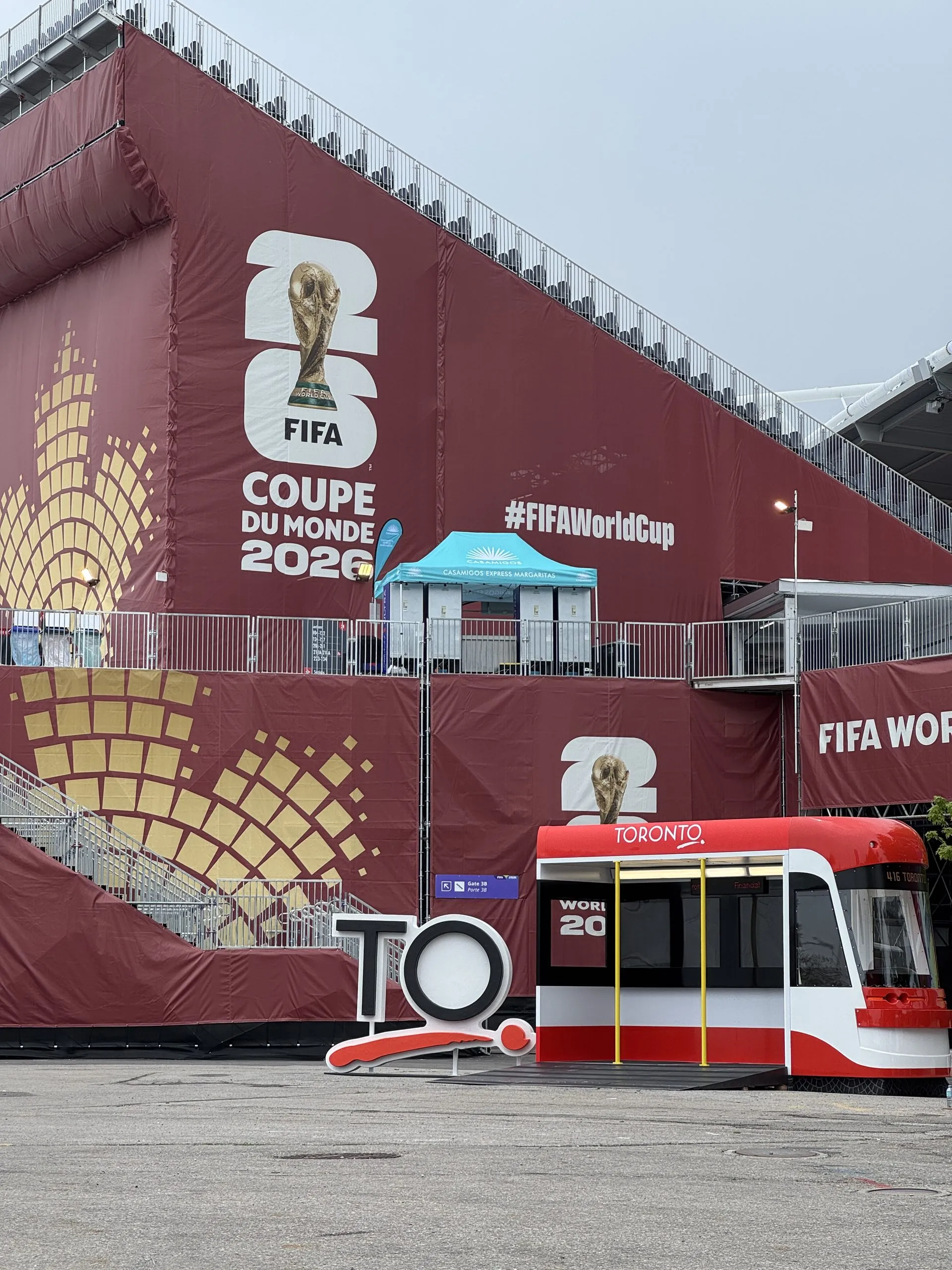 FIFA World Cup 2026 branding on Toronto's tournament venue